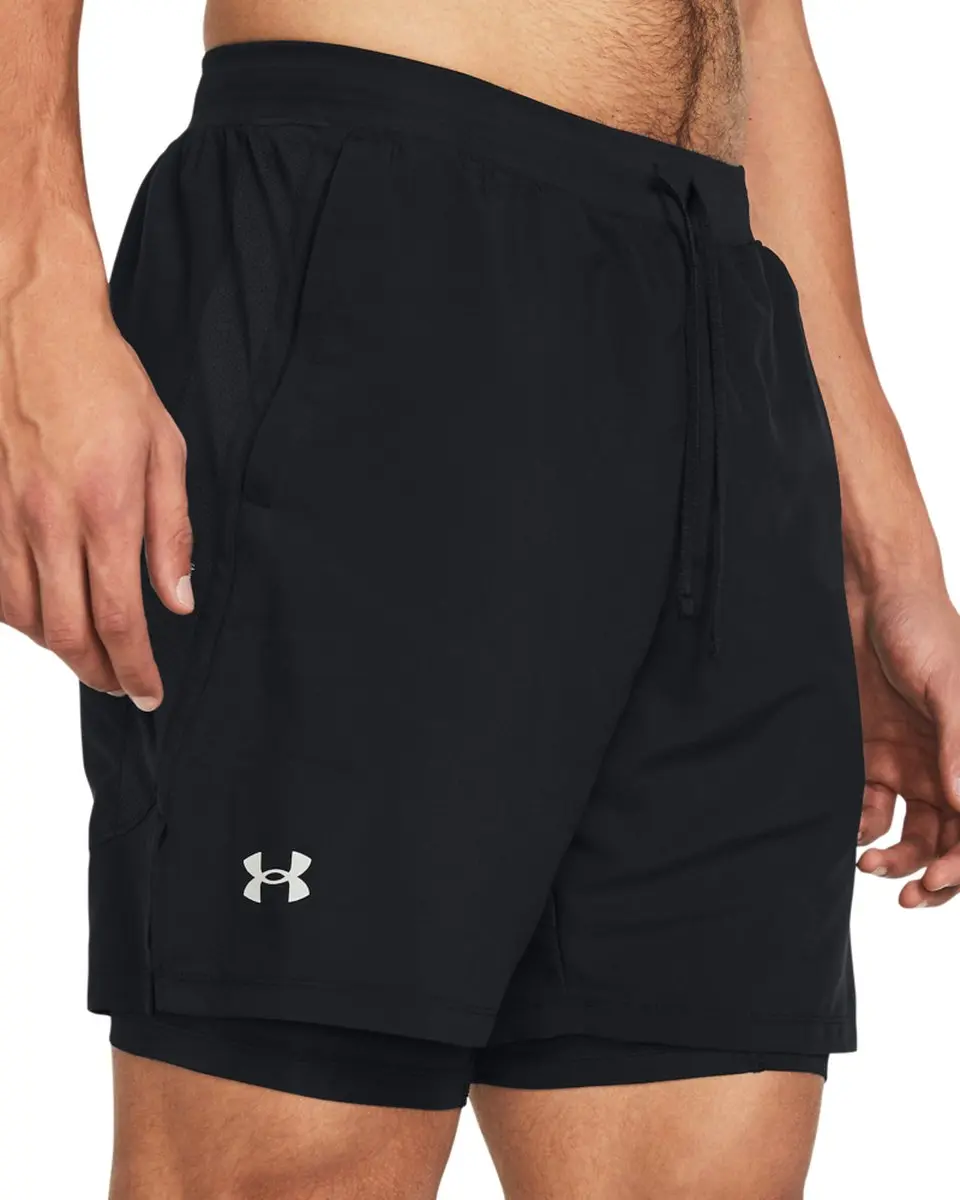 Under Armour UA Launch 7" 2-in-1 Shorts - Zwart
