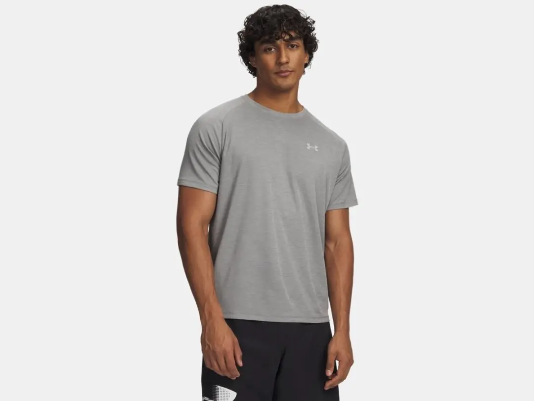 Under Armour Tech Textured SS Heren T-shirt - Groen