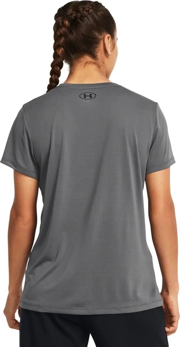 Under Armour Tech SSV Solid-GRY Dames Sportshirt XL - Castlerock/Zwart