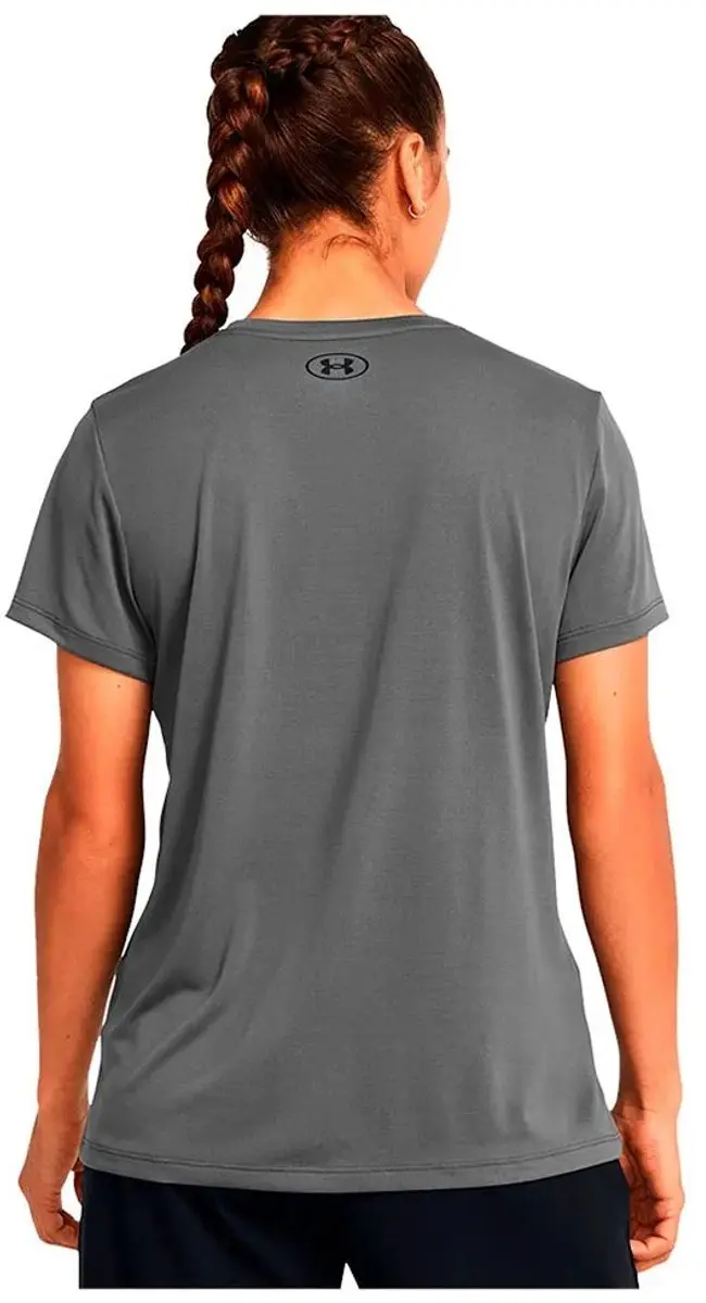 Under Armour Tech SSV Solid-GRY Dames Sportshirt XL - Castlerock/Zwart