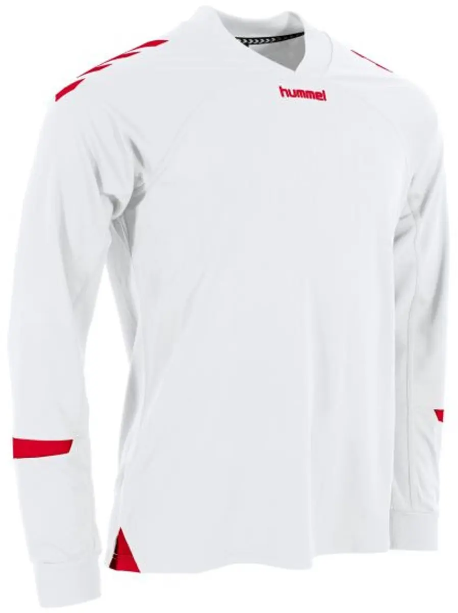 Hummel Fyn Voetbalshirt Lange Mouw Kinderen 164 - Wit/Rood