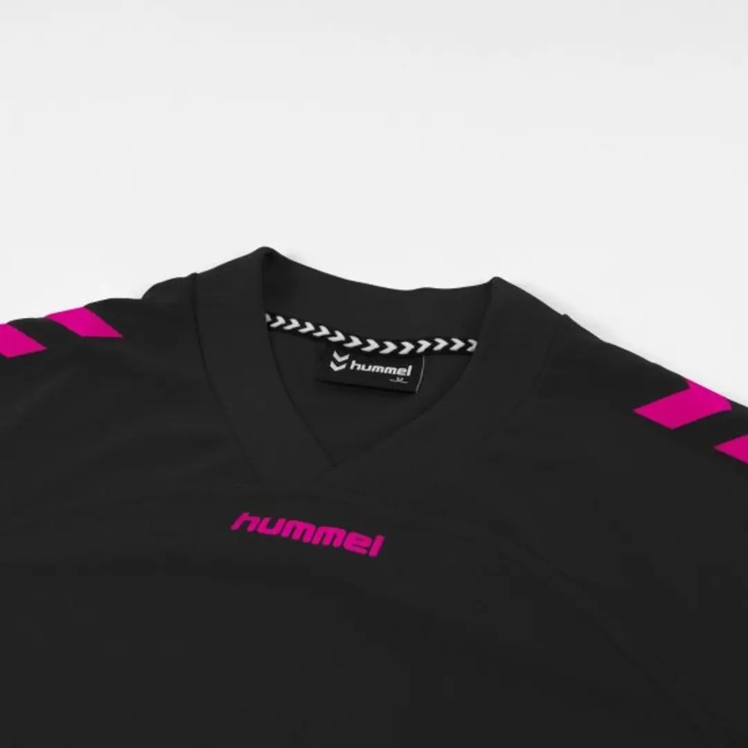 Hummel Fyn Shirt Heren Korte Mouw - Zwart/Magenta