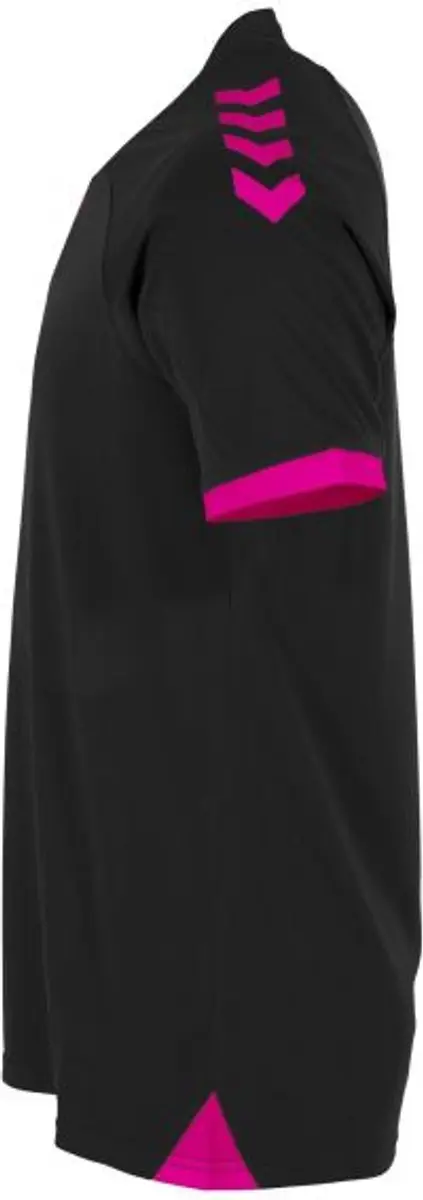 Hummel Fyn Shirt Heren Korte Mouw - Zwart/Magenta