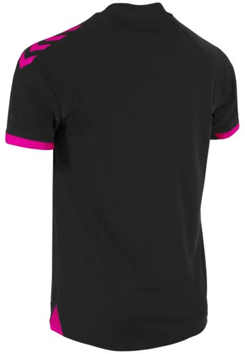 Hummel Fyn Shirt Heren Korte Mouw - Zwart/Magenta