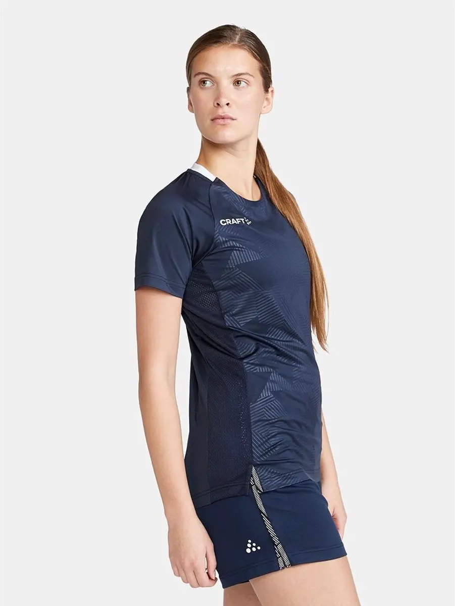 Craft Premier Solid Shirt Dames Korte Mouw - Marine S
