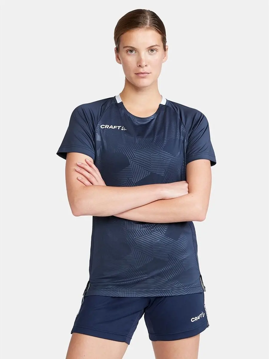 Craft Premier Solid Shirt Dames Korte Mouw - Marine S