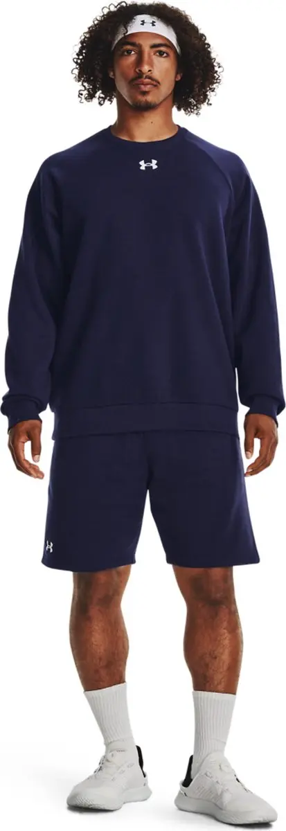 Under Armour UA Rival Fleece Crew Heren Trui - Navy/Wit