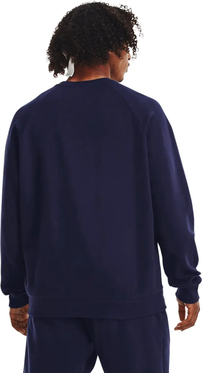 Under Armour UA Rival Fleece Crew Heren Trui - Navy/Wit