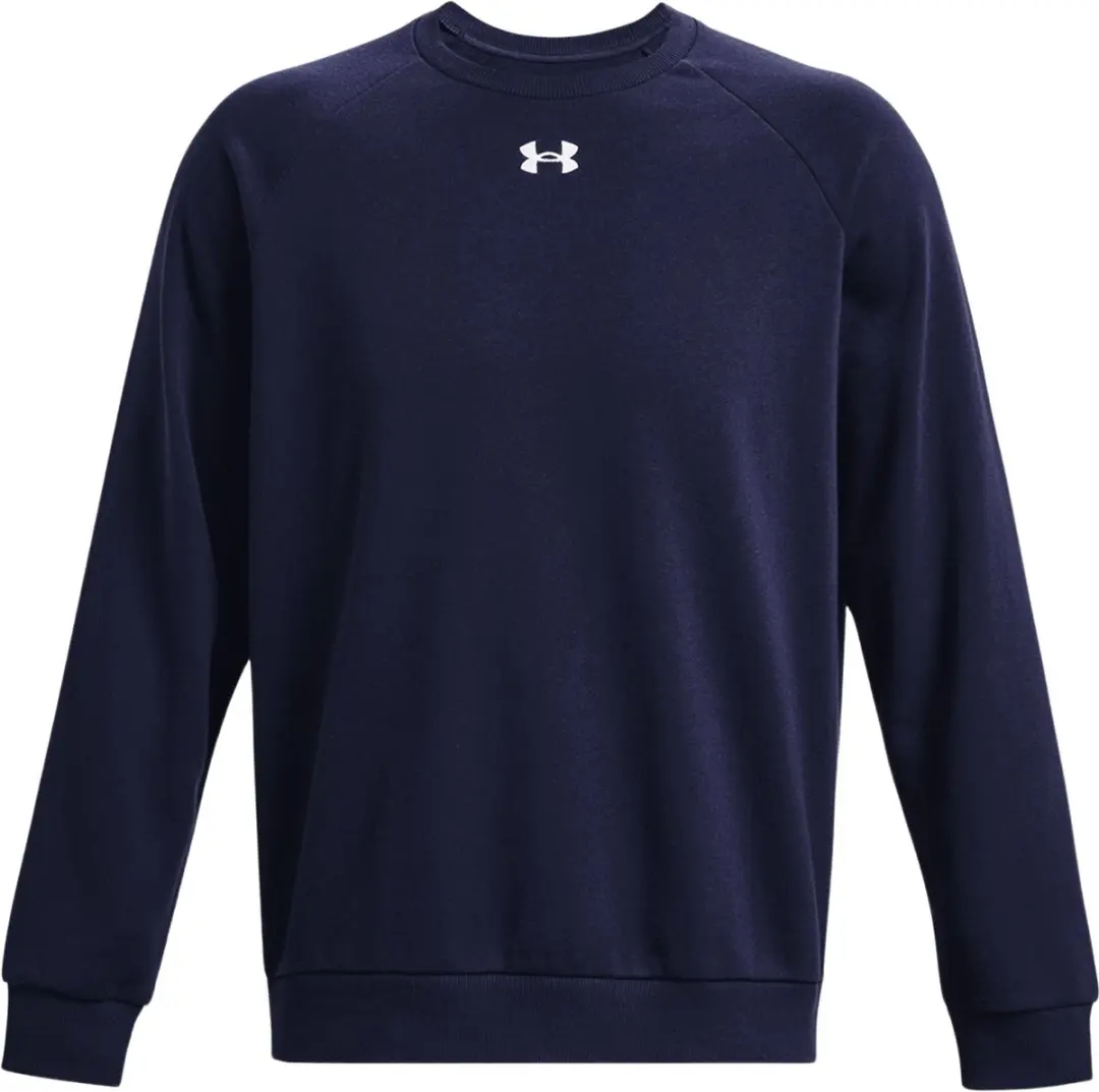 Under Armour UA Rival Fleece Crew Heren Trui - Navy/Wit