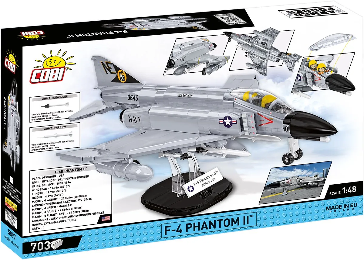 Cobi 5897 F-4 Phantom II - 703 Stukken - Meerkleurig
