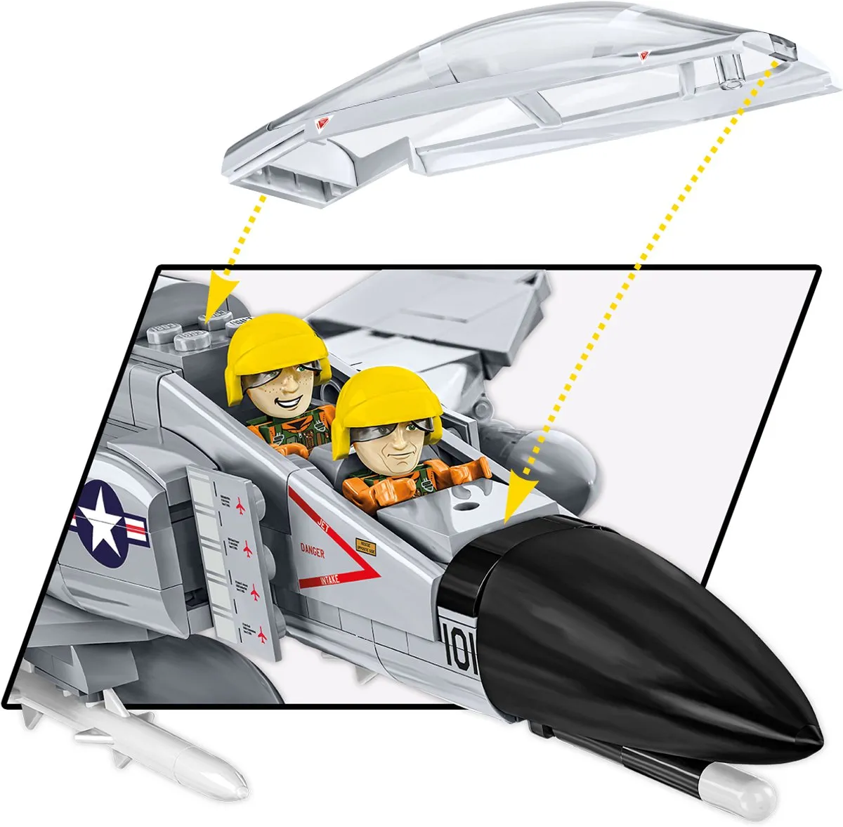 Cobi 5897 F-4 Phantom II - 703 Stukken - Meerkleurig