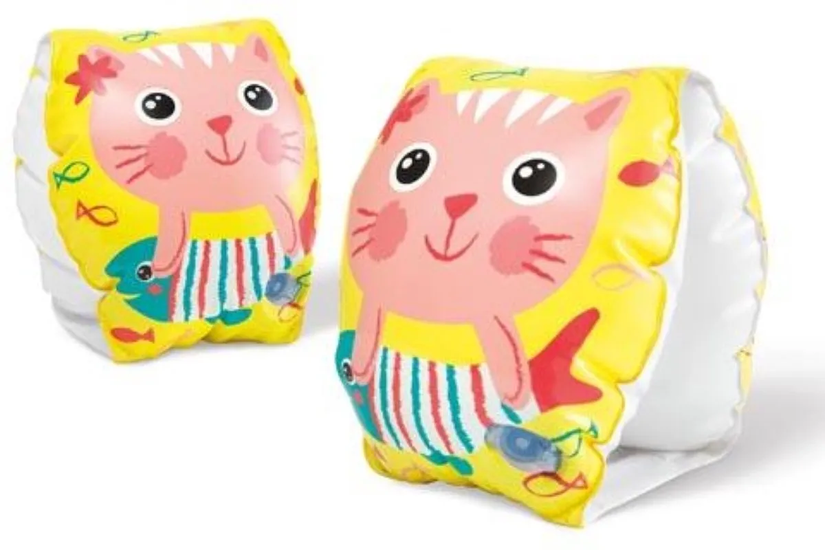 Intex Happy Kittens Zwembandjes 0-2 Jaar - Geel/Roz
