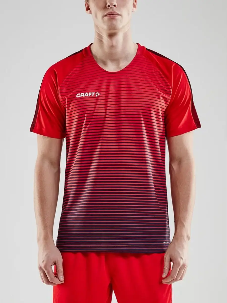 Craft Pro Control Stripe Shirt Dames - Rood/Marine M