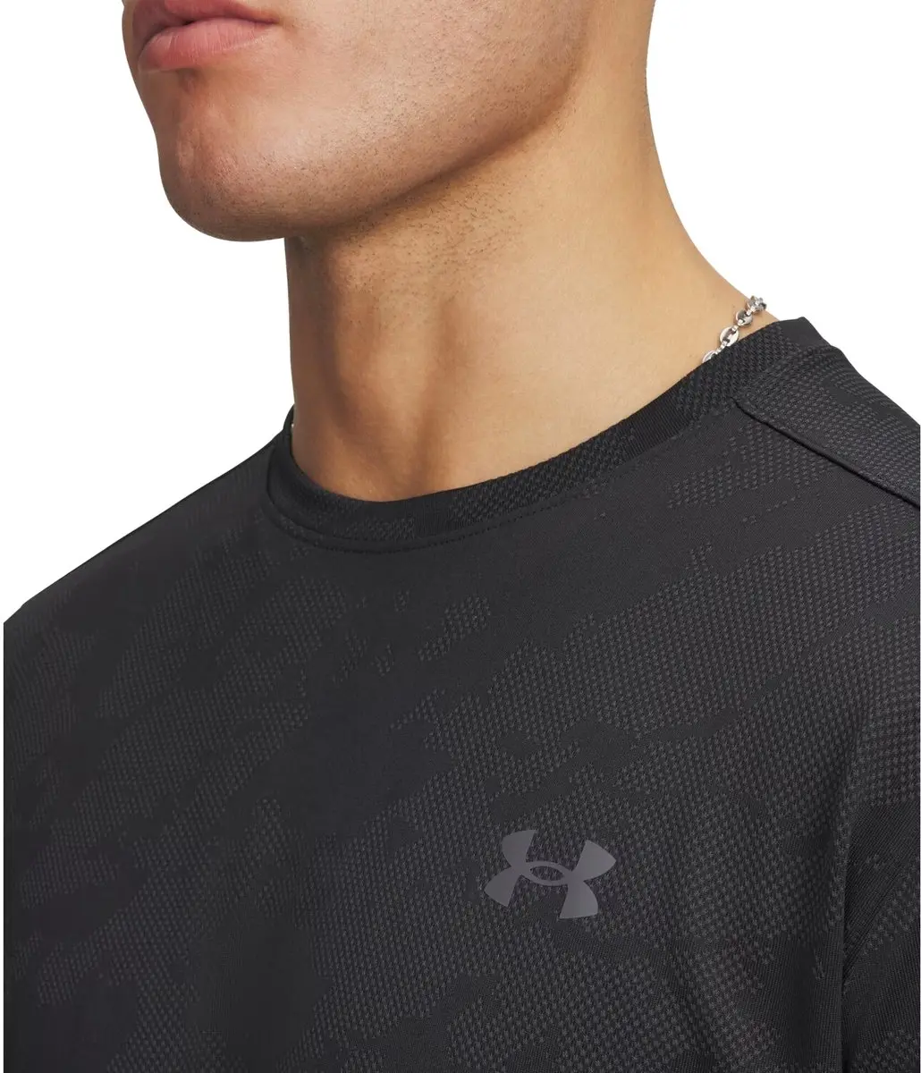 Under Armour Tech Vent Jacquard Sportshirt Heren - XL - Zwart