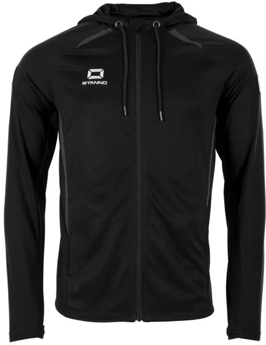 Stanno Stadio Hooded Full Zip Top 116 - Zwart