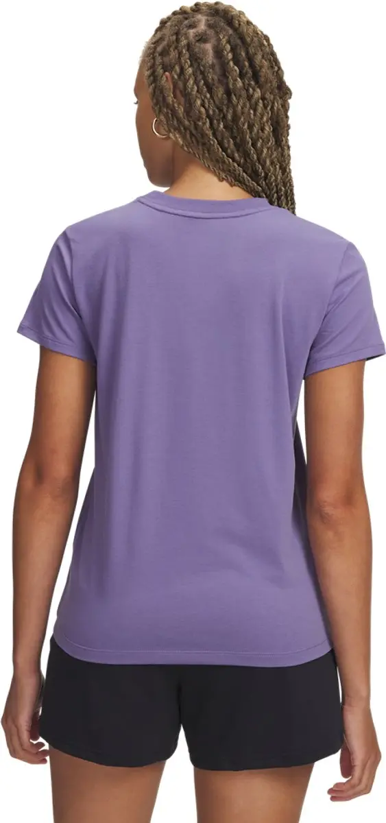 Under Armour UA Rival Core SS-PPL Dames Sportshirt - Paars