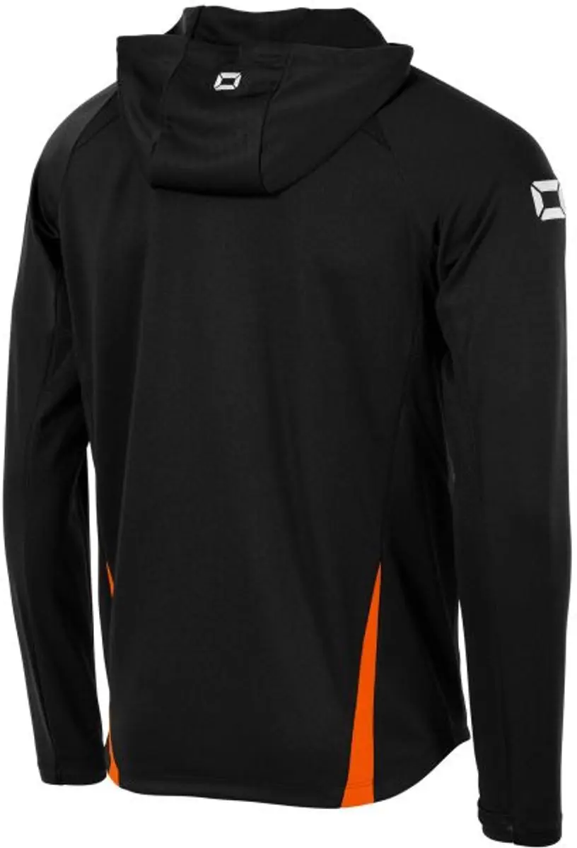 Stanno Stadio Hooded Full Zip Top M - Zwart/Oranje