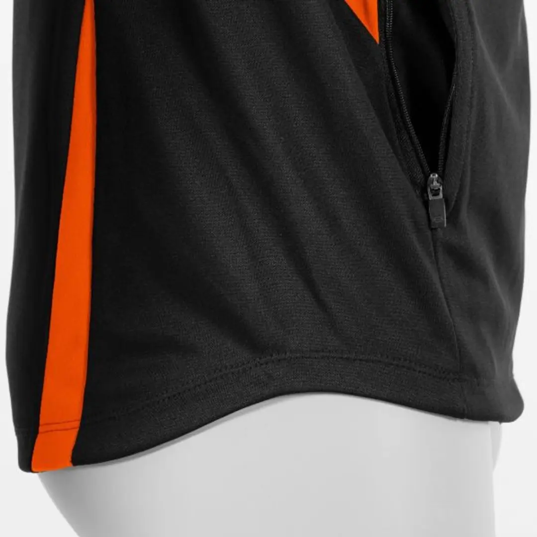 Stanno Stadio Hooded Full Zip Top M - Zwart/Oranje