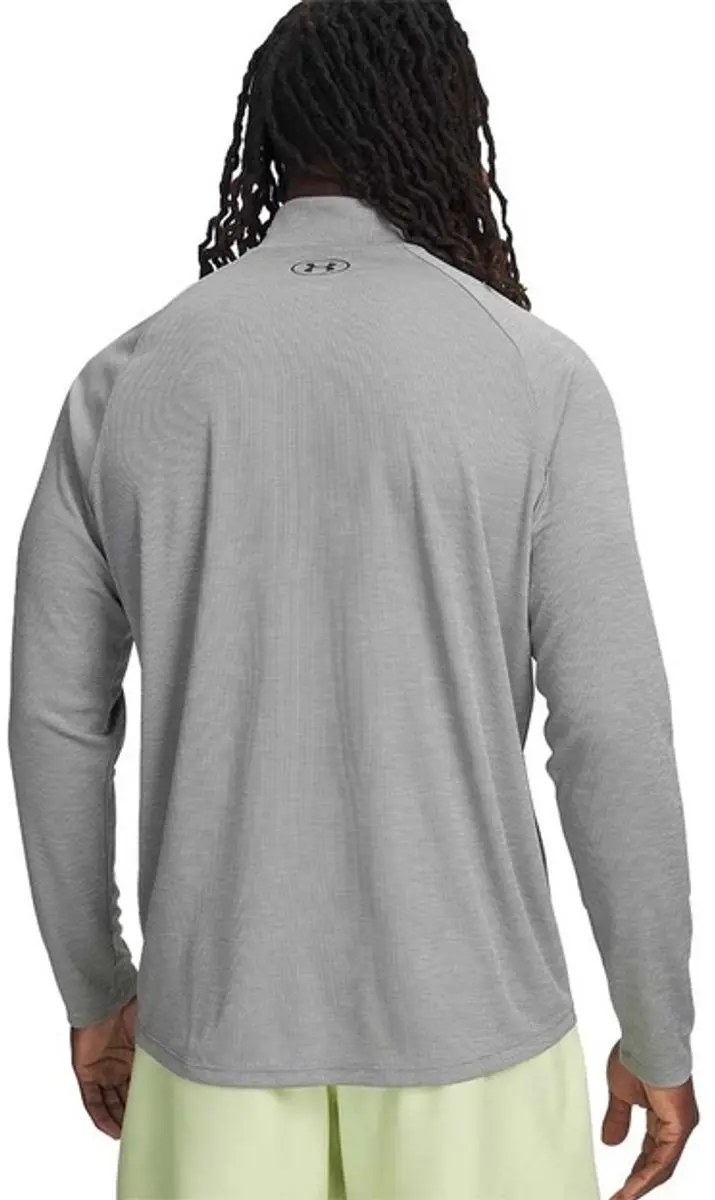 Under Armour Tech Textured Sweatshirt - Halve Rits - Grijs XL