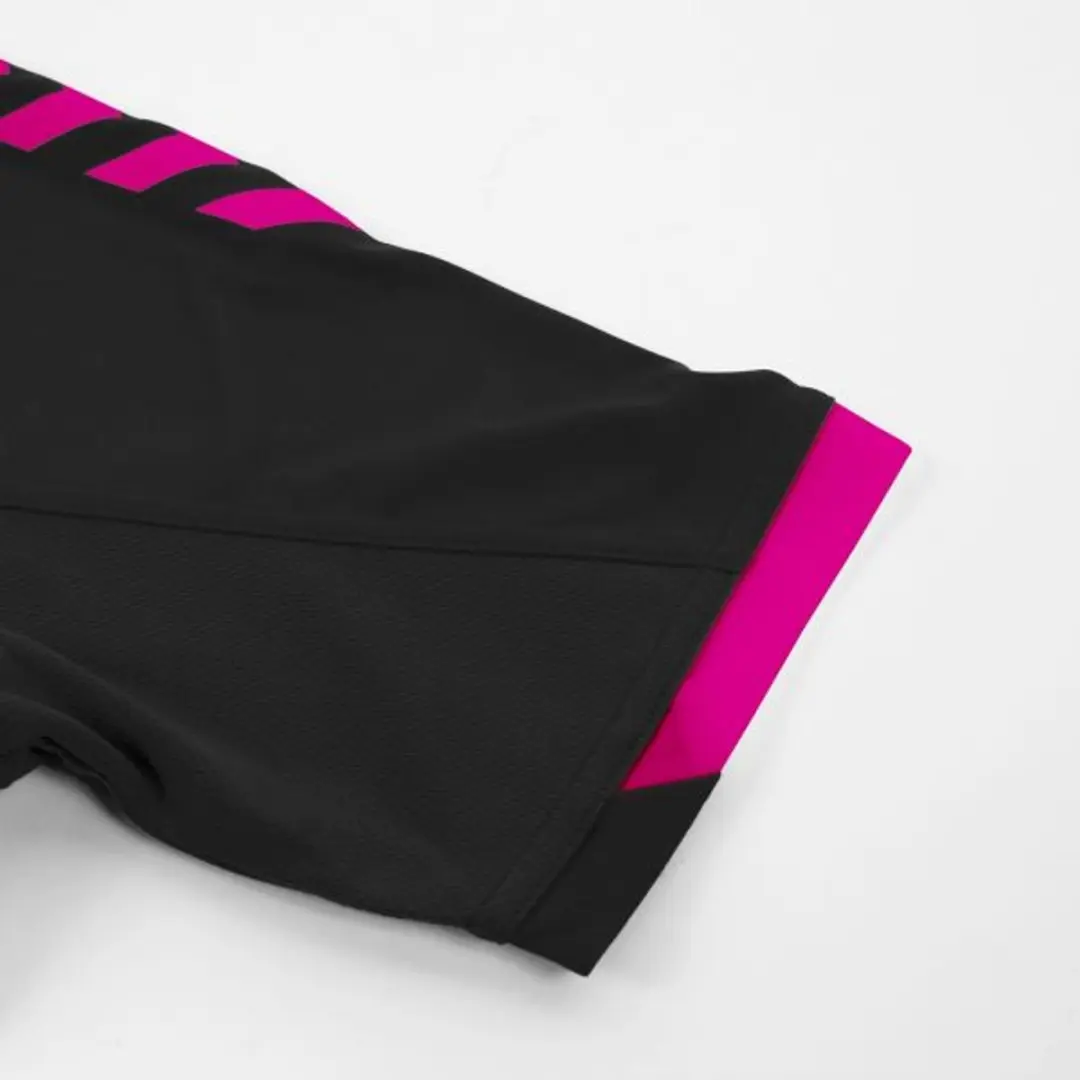 Hummel Fyn Shirt Korte Mouw Kinderen 164 - Zwart/Magenta