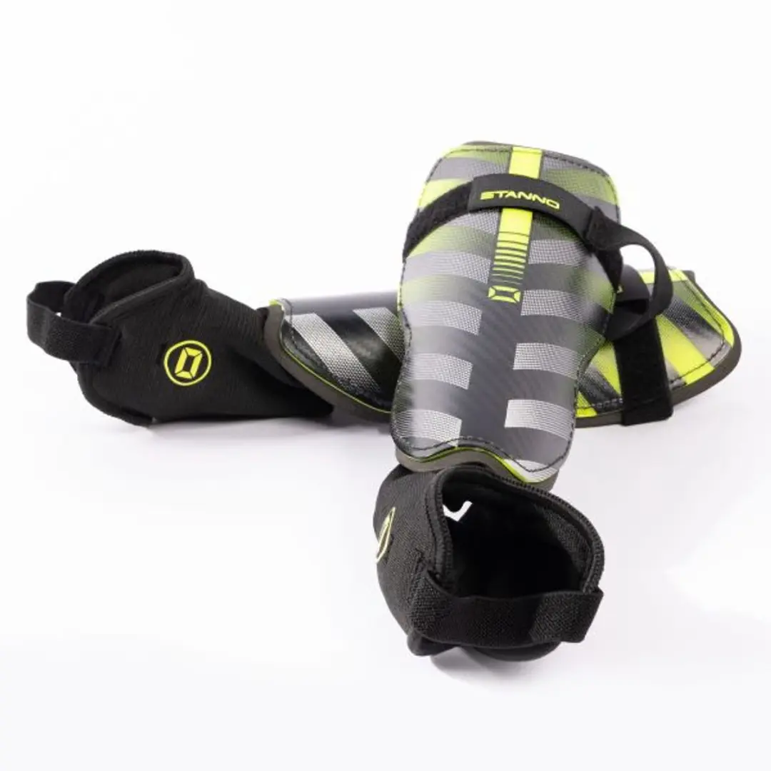 Stanno Liga IV Shin Guards - Maat XS - Zwart/Neon Geel