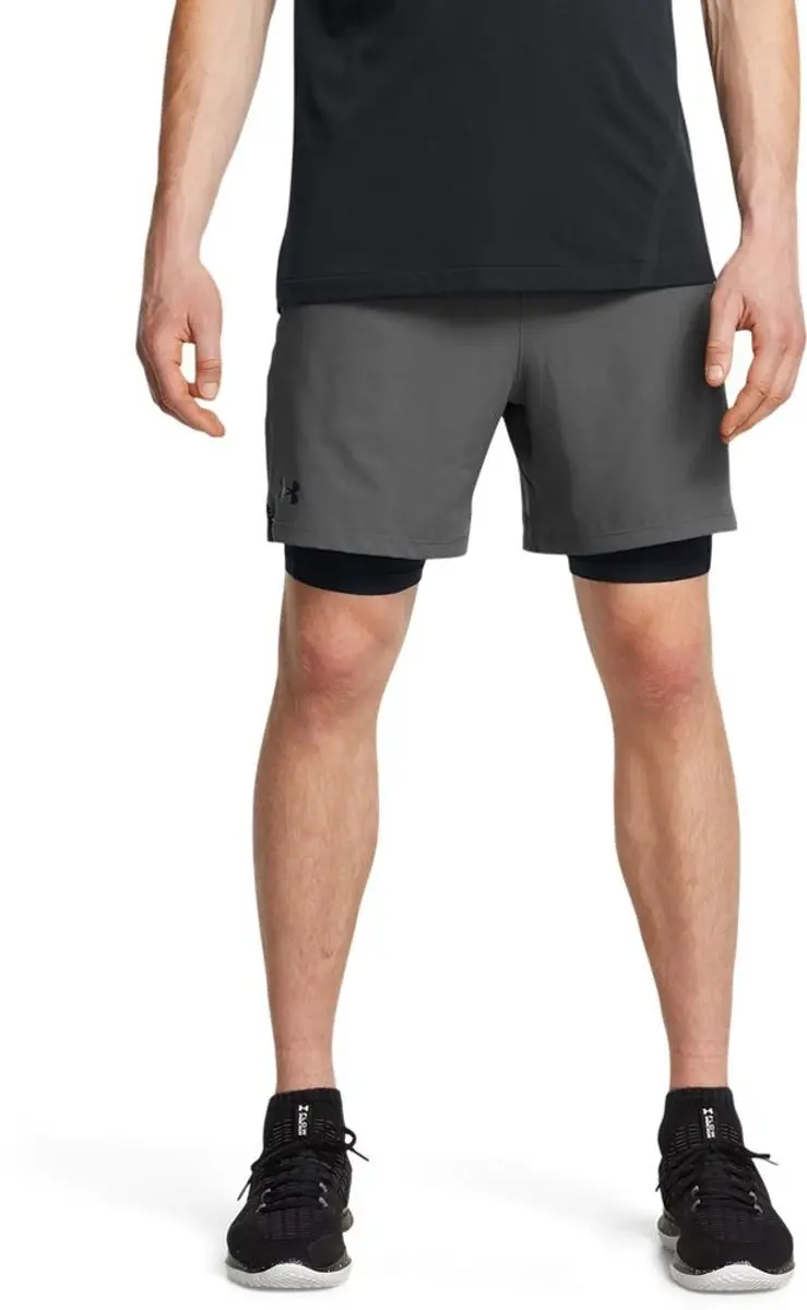 Under Armour Vanish Woven 2-in-1 Short Heren - L - Donkergrijs