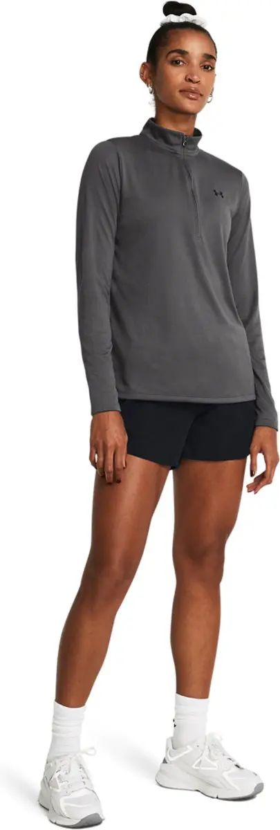 Under Armour Tech 1/2 Zip Dames Sporttrui - Castlerock/Zwart