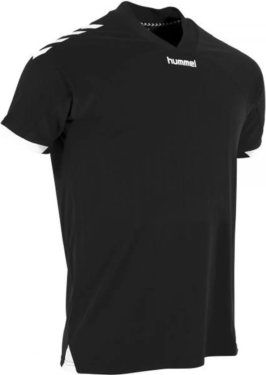 Hummel Fyn Shirt Heren - Korte mouwen - Zwart/Wit M