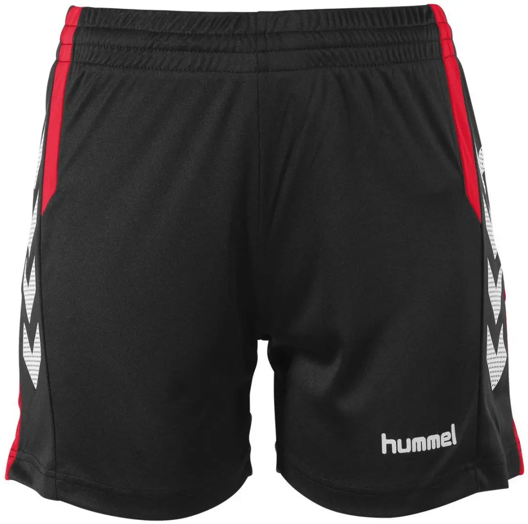 Hummel Aarhus Shorts Sportbroek Dames M - Zwart/Rood