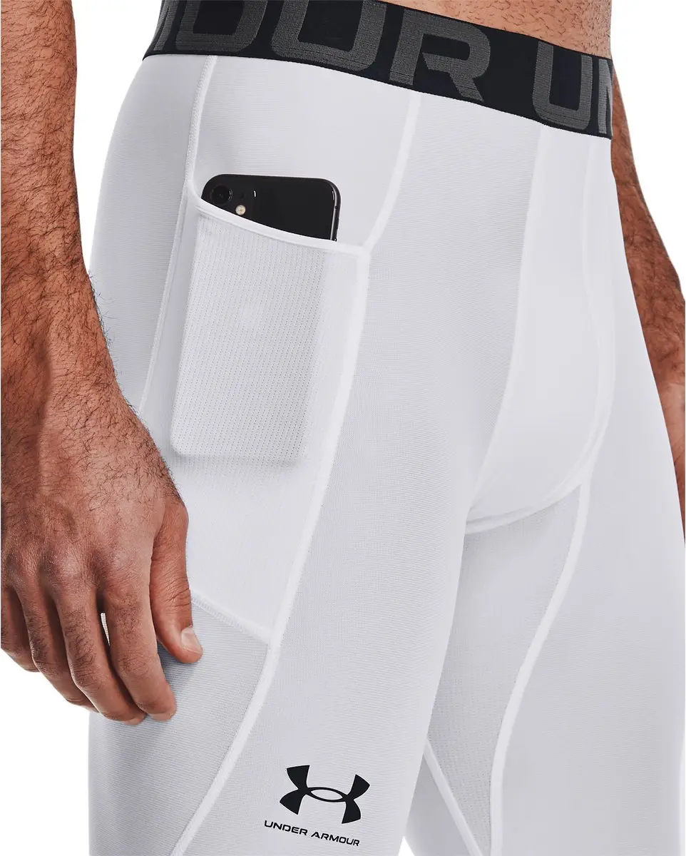 Under Armour HeatGear Armour Leggings Heren - XL - Wit