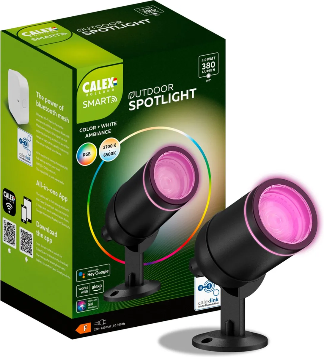 Calex Smart Outdoor LED Grondspot RGB/Wit 4W
