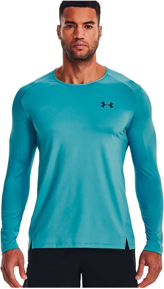 Ua Armourprint Ls-Blu Size : MD