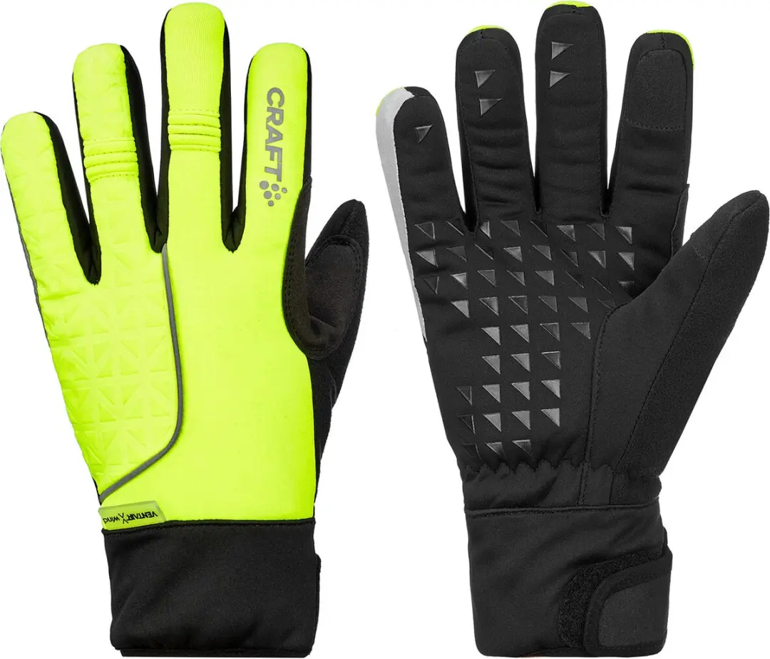 Craft Siberian 2.0 Flumino-Black Fietshandschoenen - Fluogeel - Maat 9 - afbeelding 6 van 6