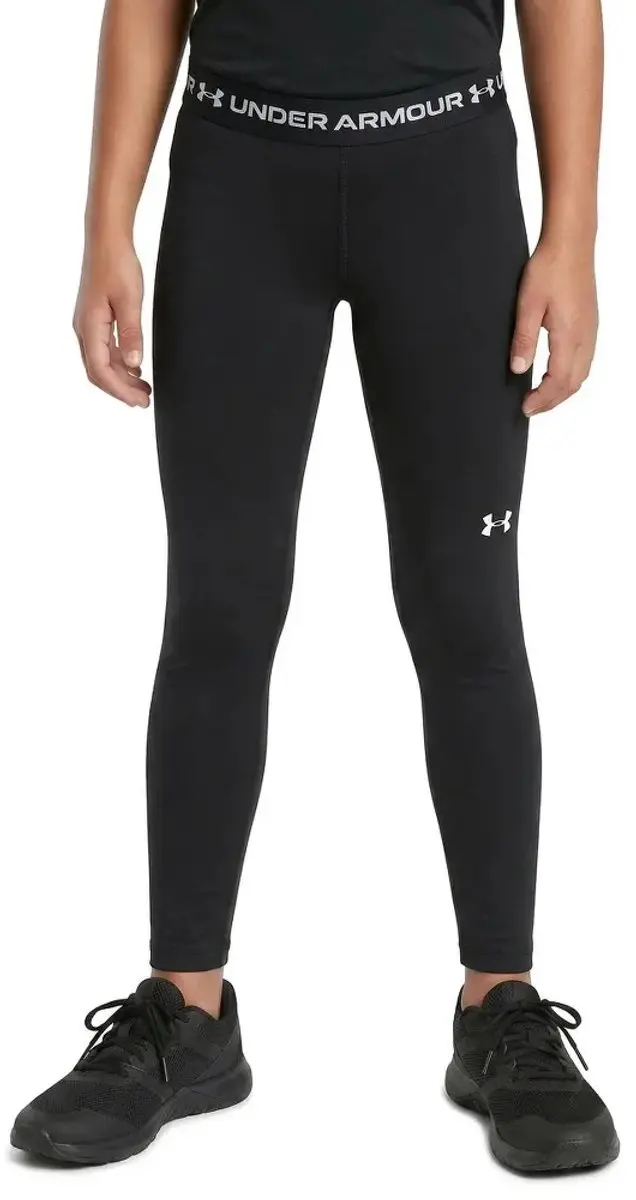 Under Armour HeatGear Meisjes Sportbroek 164 - Zwart/Wit