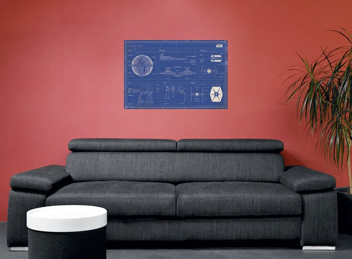 Star Wars Blueprint Imperial Fleet Poster 61x91cm - Multicolor