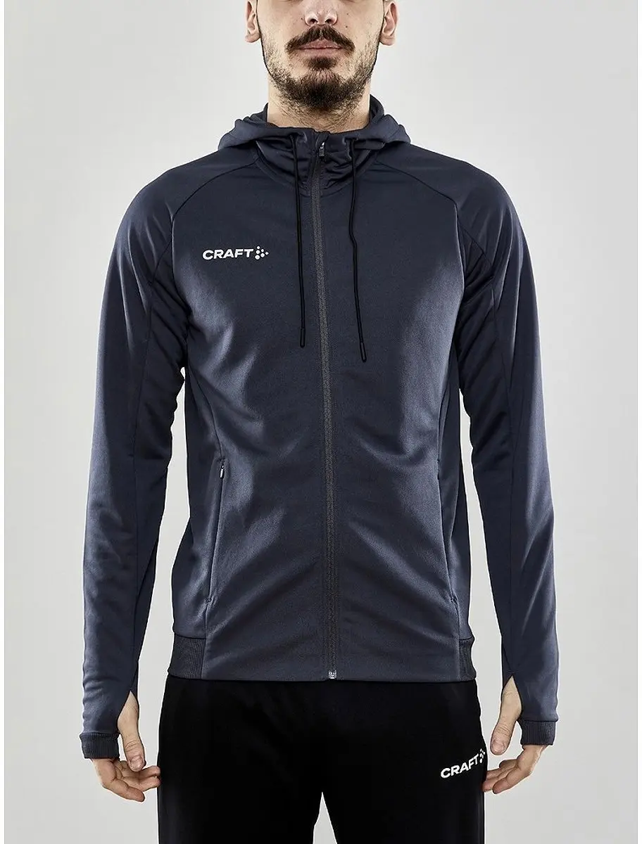 Craft Evolve Hooded Sportvest - S - Donkergrijs