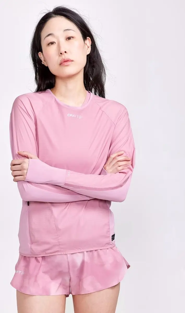 Craft Pro Hypervent LS Wind Shirt - Roze Dames M