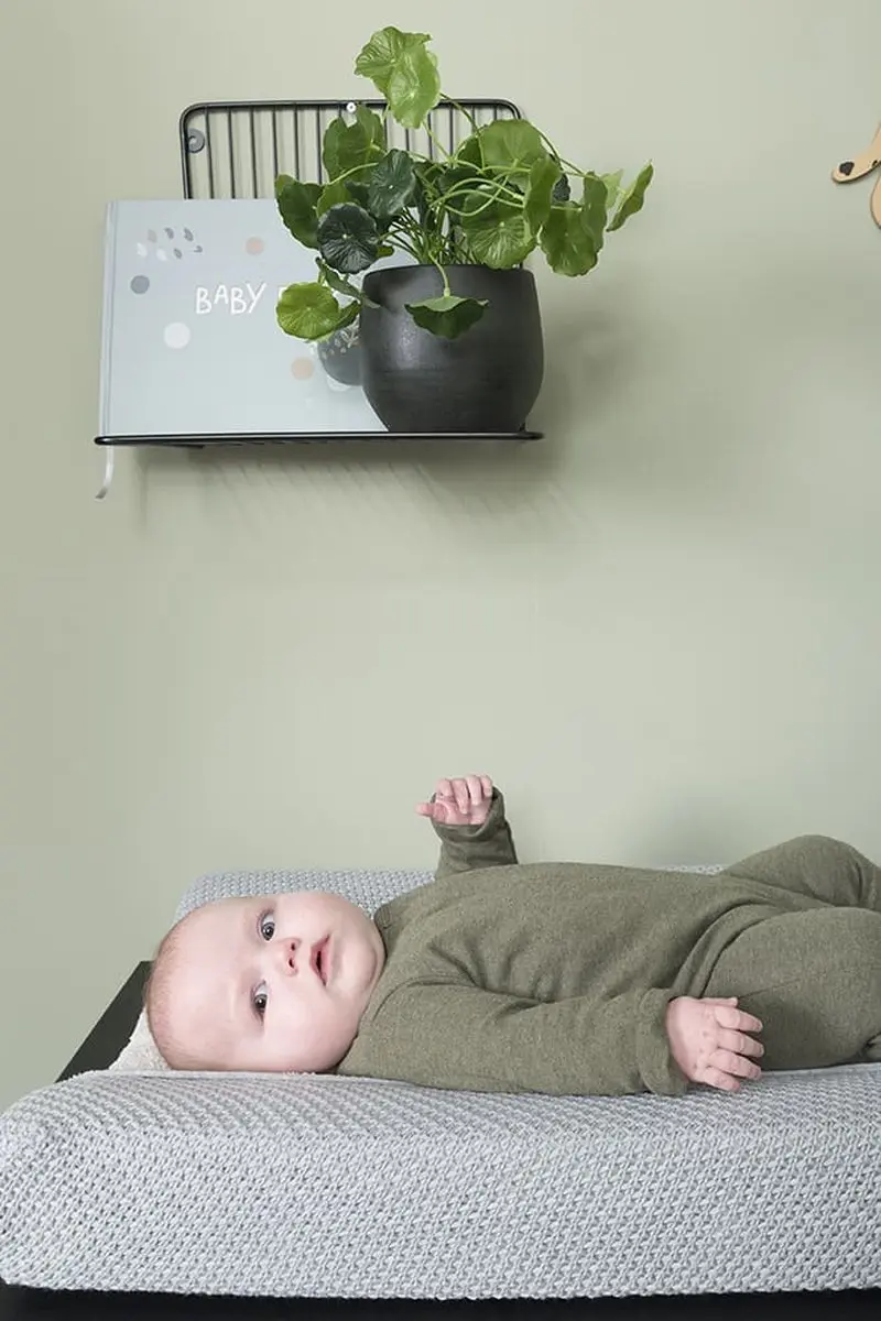 Baby's Only Gebreide Aankleedkussenhoes Grijs 45x70cm