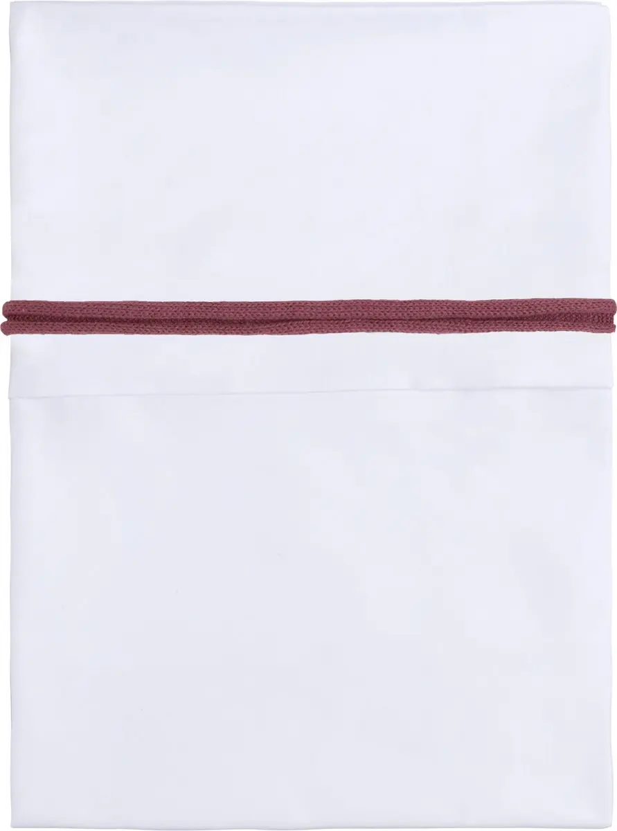 Baby's Only Wieglaken gebreide bies Stone Red/Wit 80x100cm
