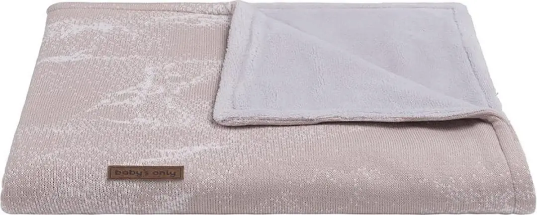Baby's Only Gebreide Wiegdeken Teddy Marble - 70x95cm - Oud/Classic Roze