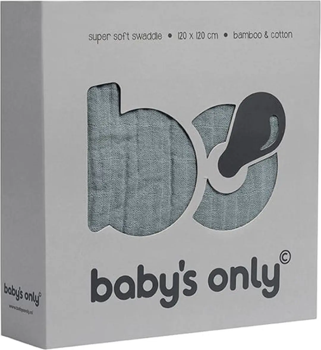 Baby's Only Inbakerdoek Stonegreen 100x120cm - 70% Bamboe/30% Katoen