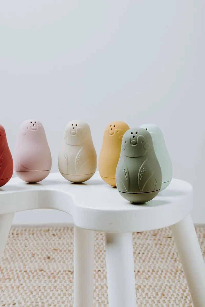 Baby's Only Spuitfiguren Pinguïns - 2 Stuks - Oker/Warm Linen