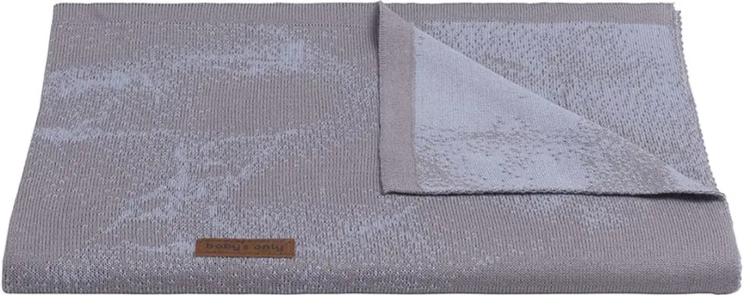 Baby's Only Gebreide Ledikantdeken Marble Cool Grey/Lila - 100x135cm
