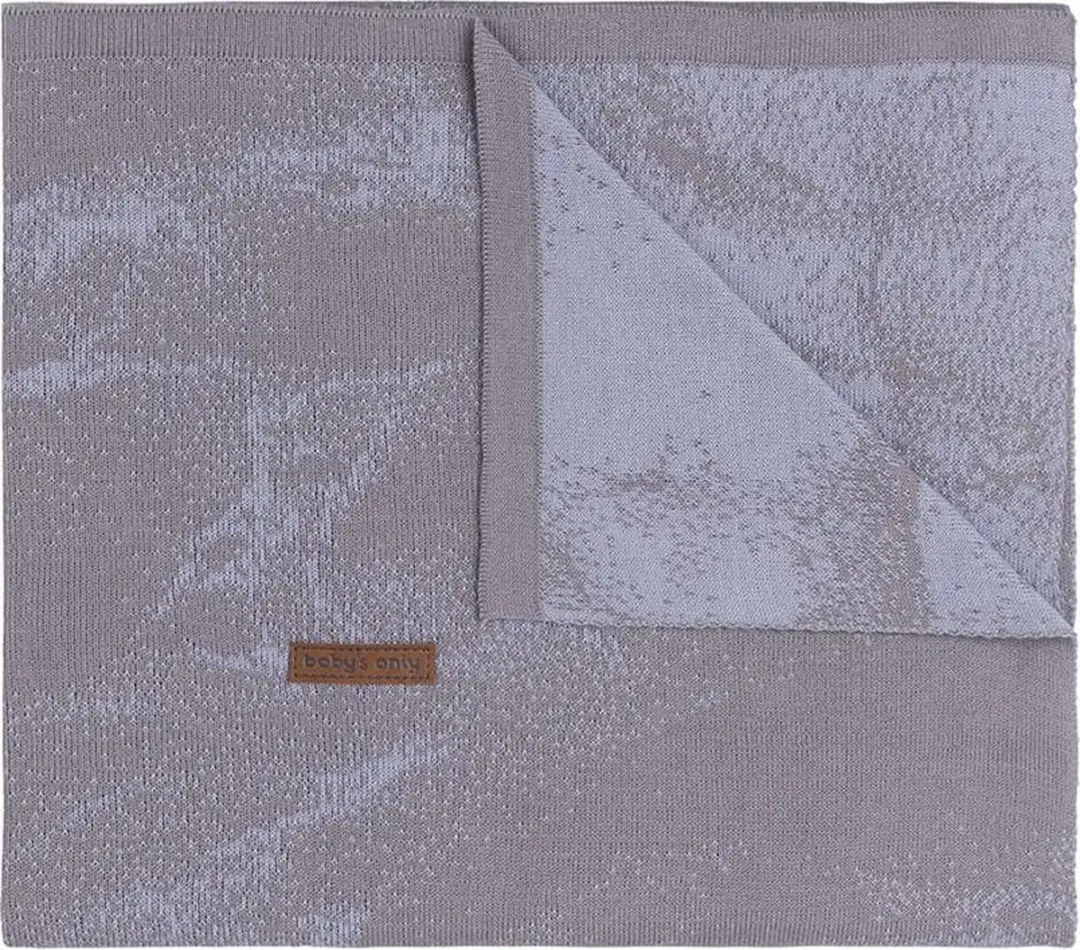 Baby's Only Gebreide Ledikantdeken Marble Cool Grey/Lila