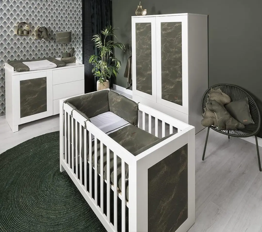 Baby's Only Gebreide Ledikantdeken Marble Cool Grey/Lila - 100x135cm