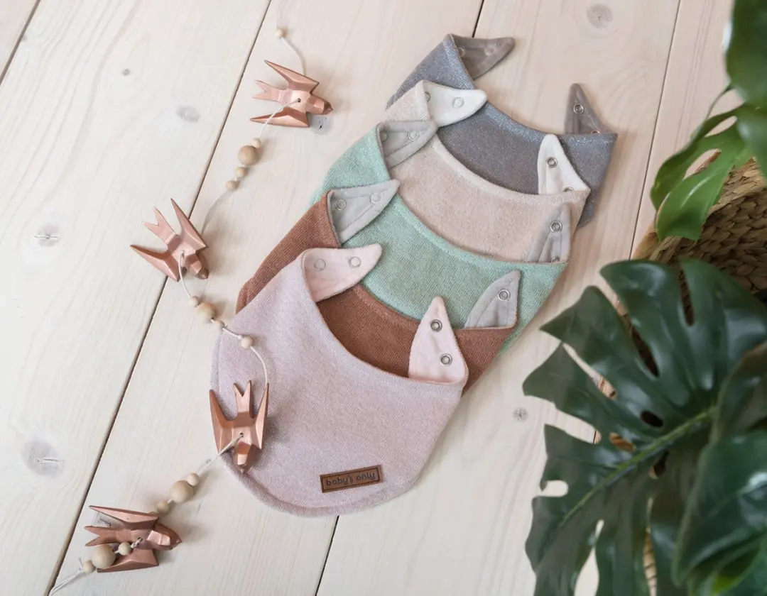Baby's Only Bandana Slabber Sparkle - Goud-Ivoor Mêlee - 0-8 maanden