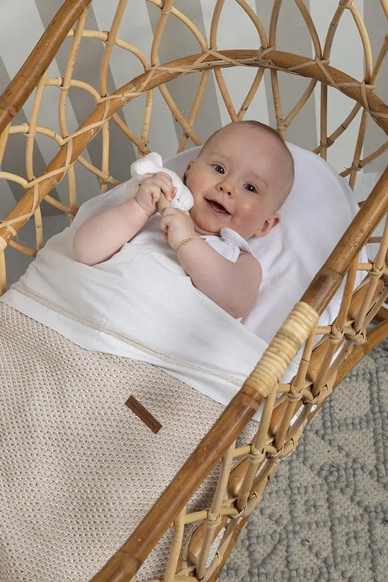 Baby's Only Gebreide Wiegdeken Sparkle Flavor 2.1 TOG - 70x95cm - Goud-Ivoor Mêlee