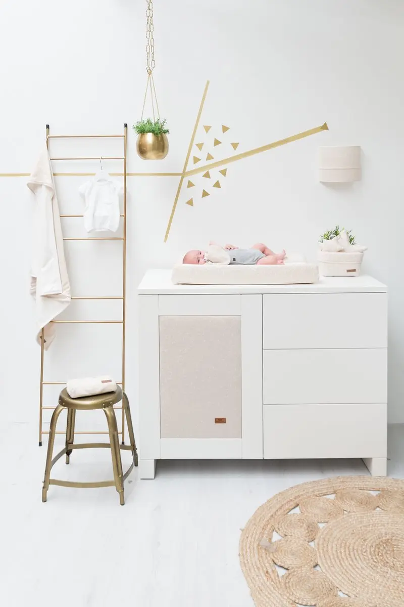 Baby's Only Gebreide Wikkeldeken 75x75cm - Goud-Ivoor Mêlee