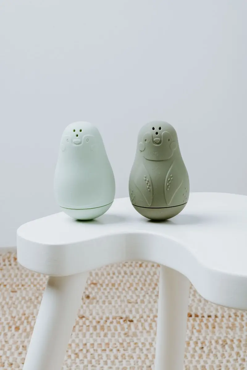 Baby's Only Spuitfiguren Pinguïns - 2 Stuks - Urban Green/Mint