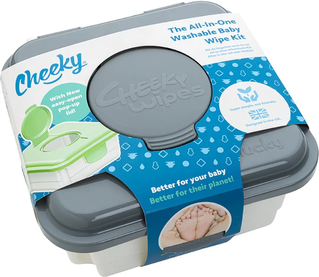 Cheeky Wipes Premium Alles-in-één Kit - 25 Bamboe Billendoekjes Wit